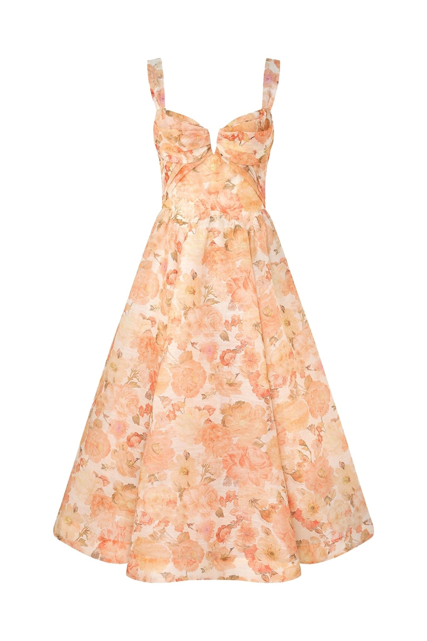 Zimmermann Rebellion Drape Midi Dress - Vermillion