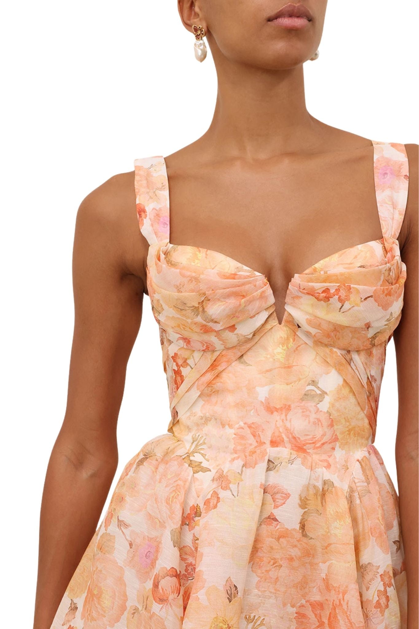 Zimmermann Rebellion Drape Midi Dress - Vermillion