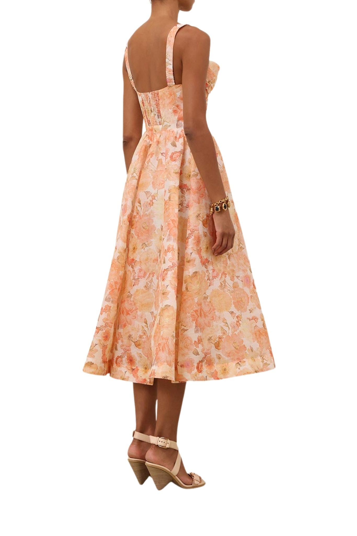 Zimmermann Rebellion Drape Midi Dress - Vermillion