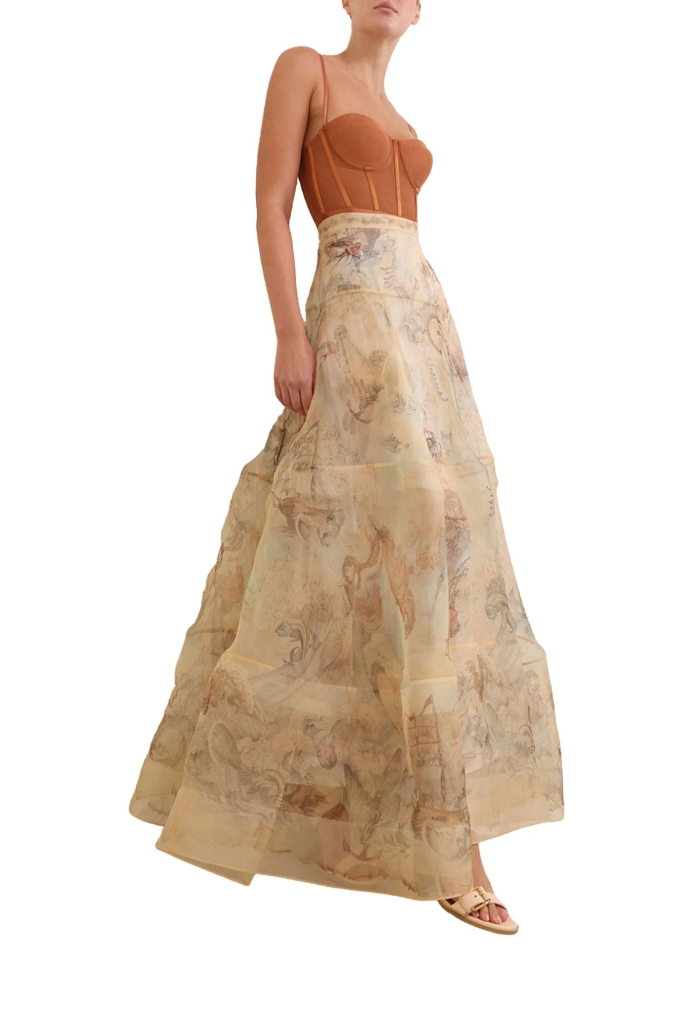 Zimmermann Rebellion Lantern Maxi Skirt - Vermillion