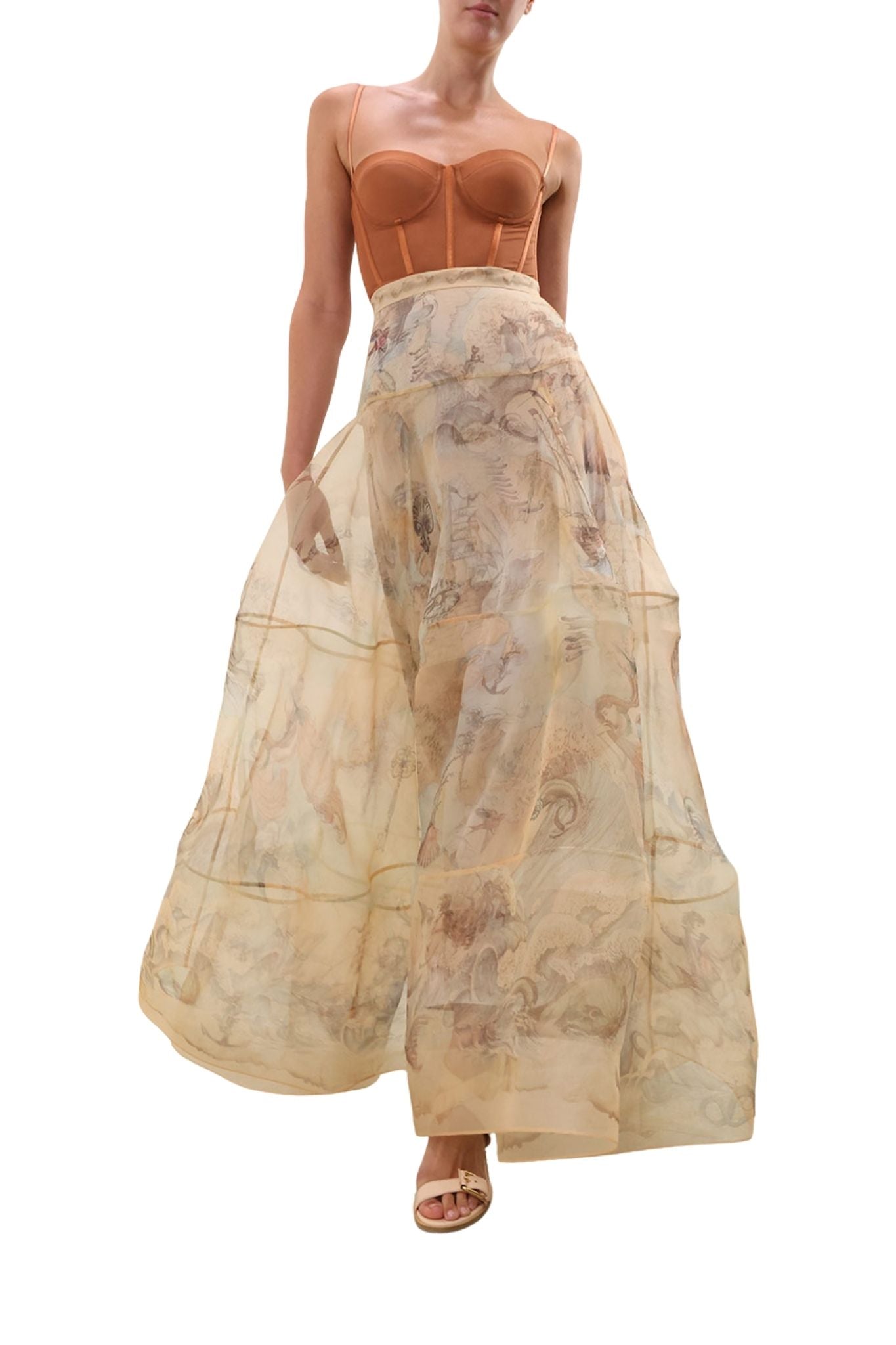 Zimmermann Rebellion Lantern Maxi Skirt - Vermillion