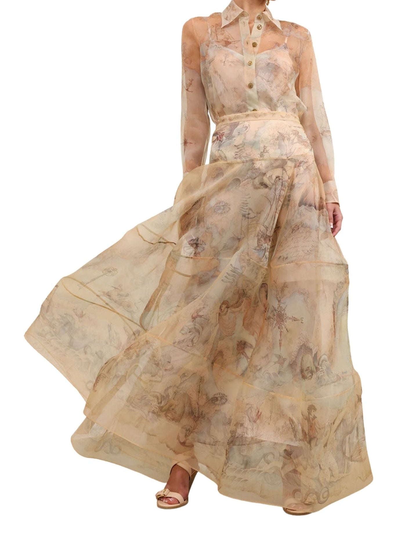 Zimmermann Rebellion Lantern Maxi Skirt - Vermillion