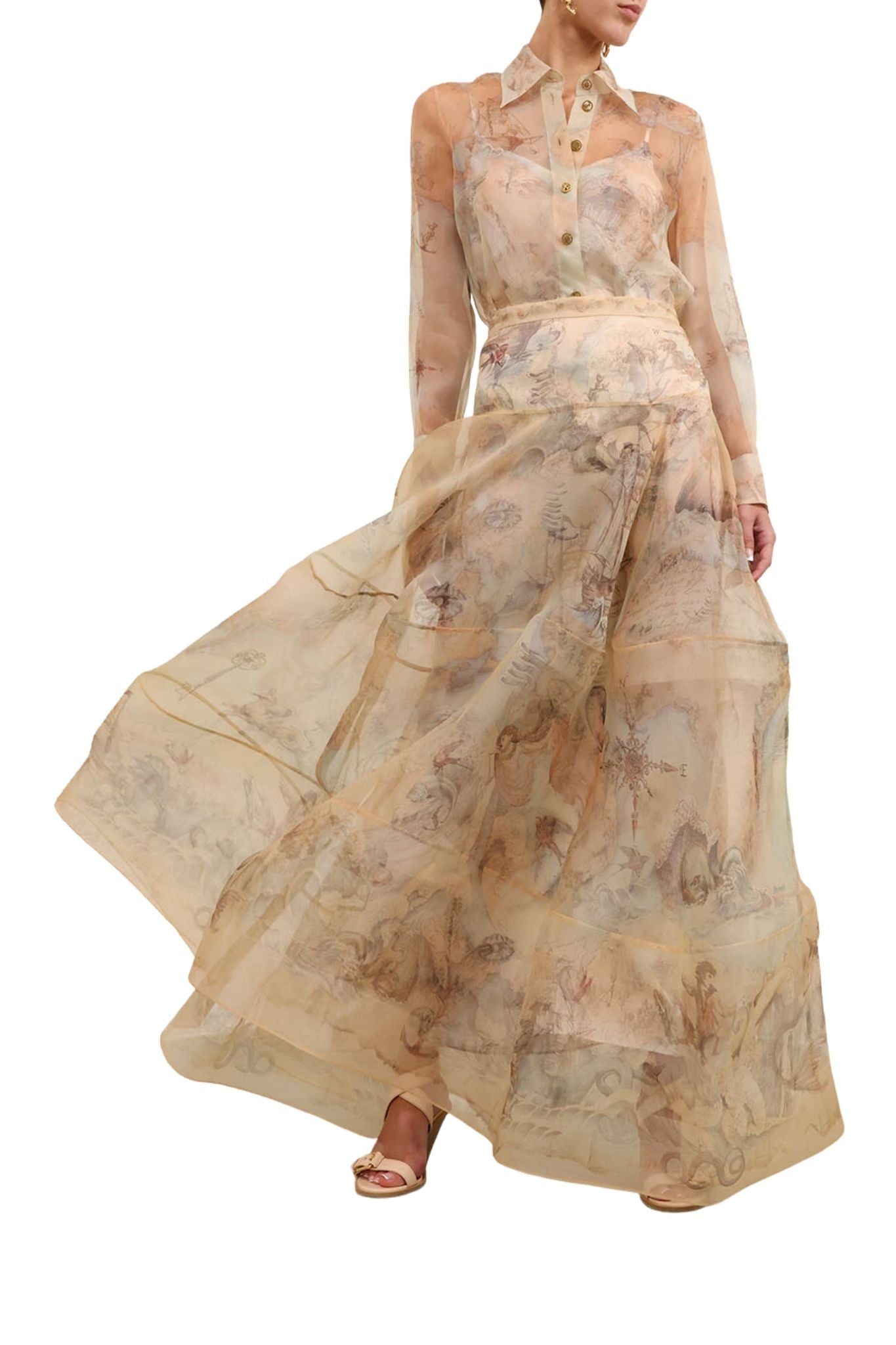 Zimmermann Rebellion Lantern Maxi Skirt - Vermillion