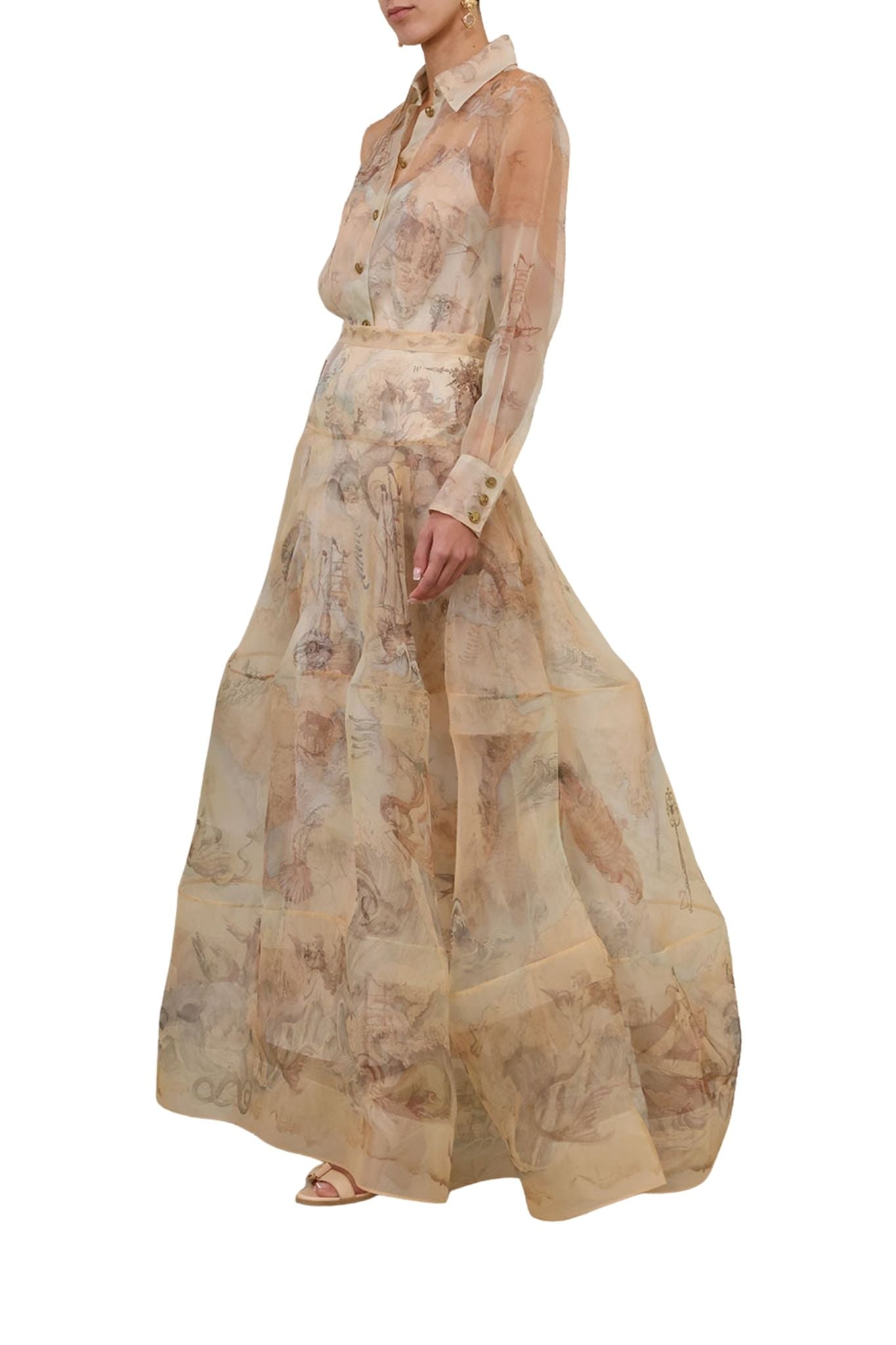 Zimmermann Rebellion Lantern Maxi Skirt - Vermillion