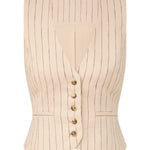 Zimmermann Rebellion Pinstripe Waistcoat - Vermillion