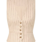 Zimmermann Rebellion Pinstripe Waistcoat - Vermillion
