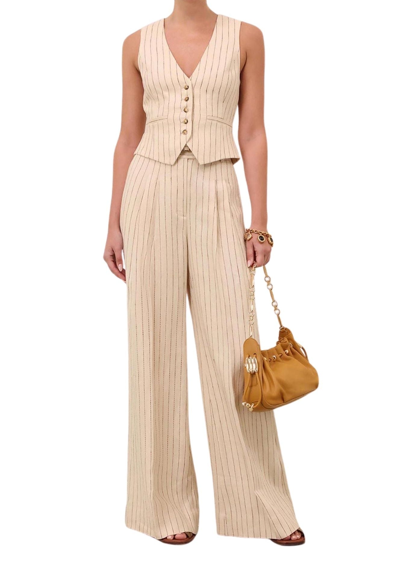 Zimmermann Rebellion Pinstripe Waistcoat - Vermillion