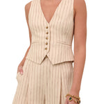 Zimmermann Rebellion Pinstripe Waistcoat - Vermillion