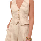 Zimmermann Rebellion Pinstripe Waistcoat - Vermillion