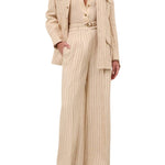 Zimmermann Rebellion Pinstripe Wide Pant - Vermillion