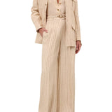 Zimmermann Rebellion Pinstripe Wide Pant - Vermillion