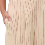 Zimmermann Rebellion Pinstripe Wide Pant - Vermillion