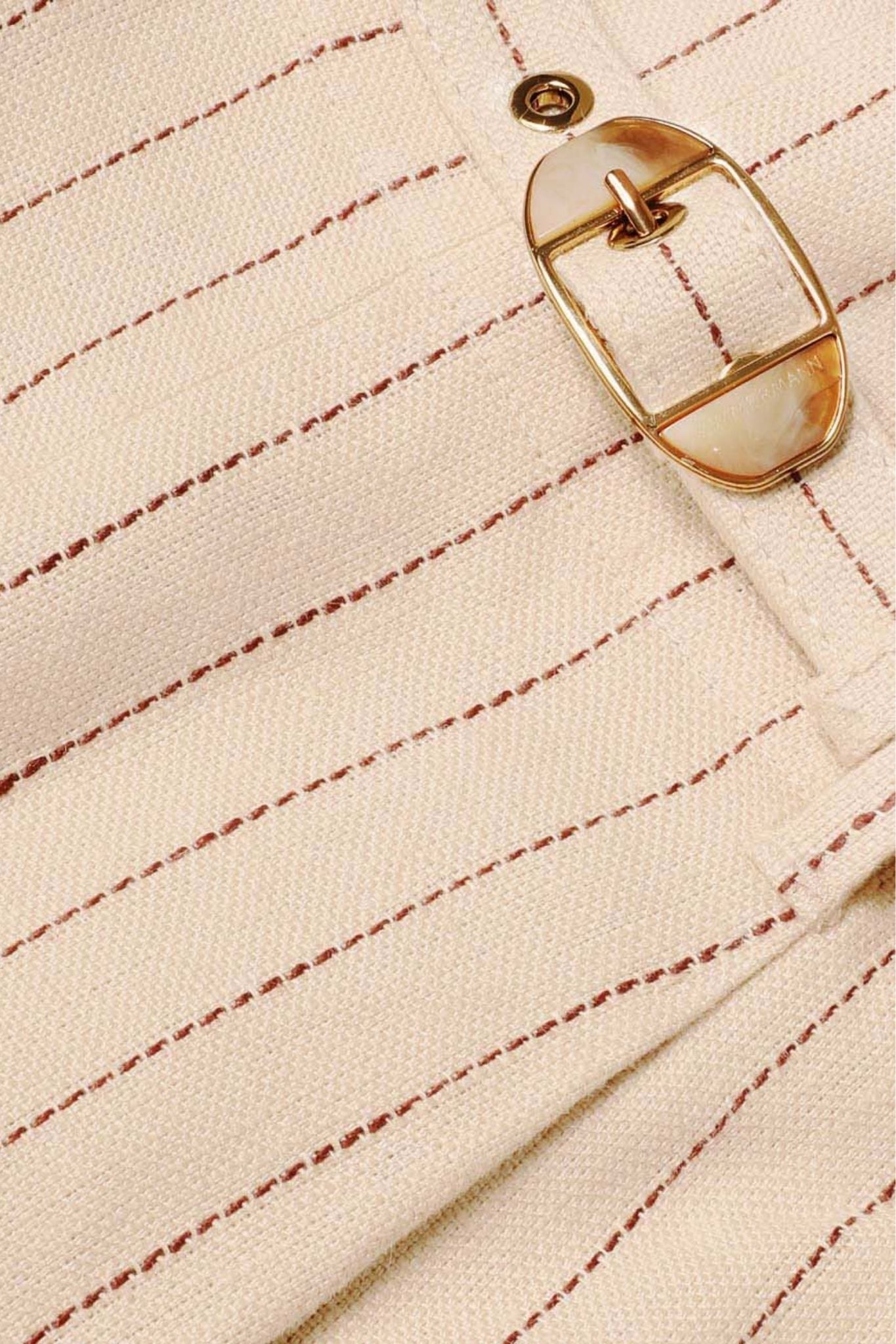 Zimmermann Rebellion Pinstripe Wide Pant - Vermillion