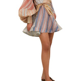 Zimmermann Rebellion Striped Mini Dress - Vermillion