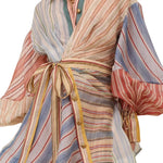 Zimmermann Rebellion Striped Mini Dress - Vermillion