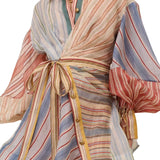 Zimmermann Rebellion Striped Mini Dress - Vermillion