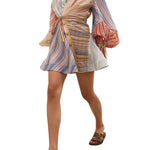 Zimmermann Rebellion Striped Mini Dress - Vermillion