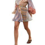 Zimmermann Rebellion Striped Mini Dress - Vermillion