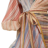 Zimmermann Rebellion Striped Mini Dress - Vermillion