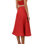 Zimmermann Rebellion Tuck Midi Dress - Vermillion