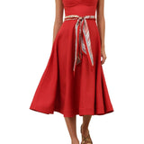 Zimmermann Rebellion Tuck Midi Dress - Vermillion