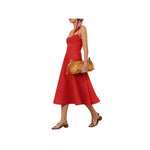 Zimmermann Rebellion Tuck Midi Dress - Vermillion