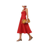 Zimmermann Rebellion Tuck Midi Dress - Vermillion