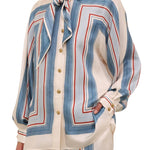 Zimmermann Relaxed Scarf Shirt - Vermillion