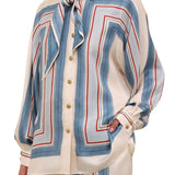 Zimmermann Relaxed Scarf Shirt - Vermillion