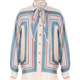Zimmermann Relaxed Scarf Shirt - Vermillion