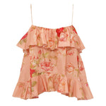 Zimmermann Roselight Frill Cami Top - Vermillion