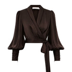 Zimmermann Silk Wrap Top - Vermillion