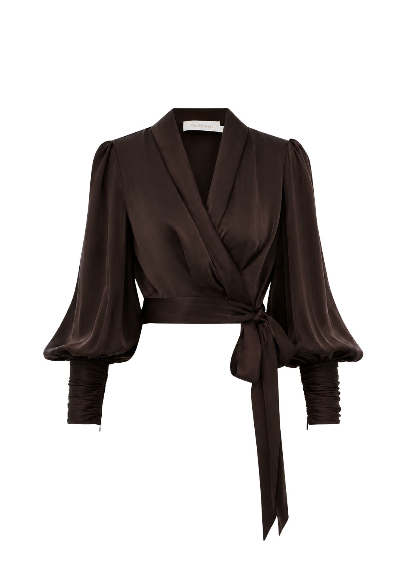 Zimmermann Silk Wrap Top - Vermillion