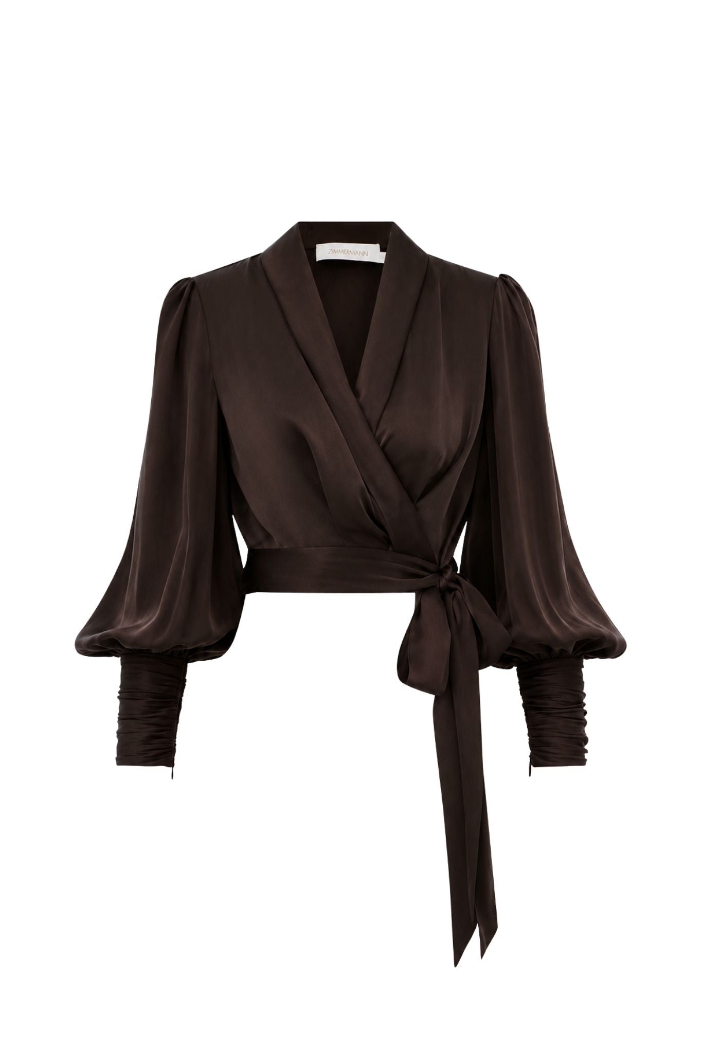 Zimmermann Silk Wrap Top - Vermillion