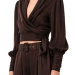 Zimmermann Silk Wrap Top - Vermillion