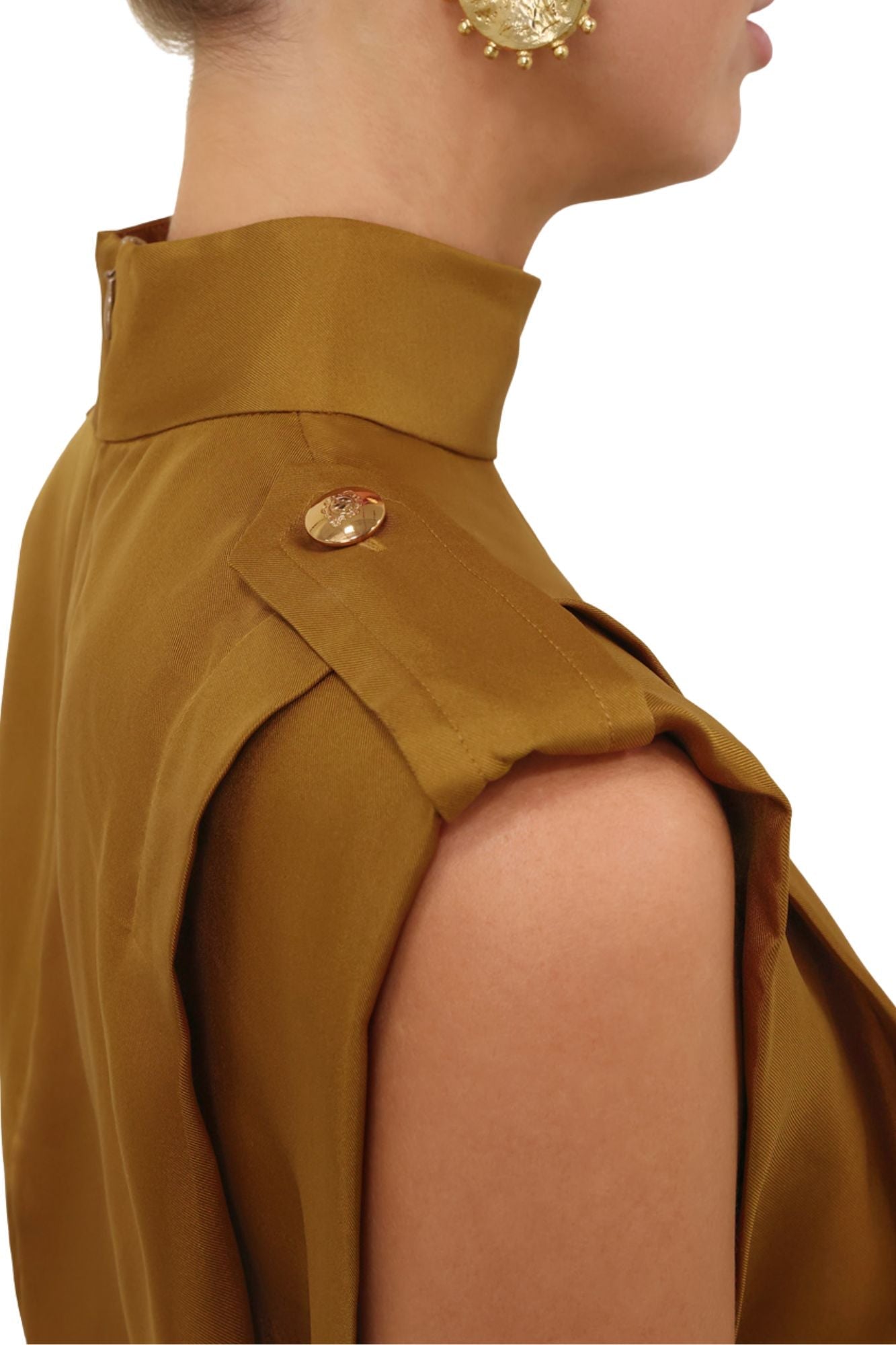 Zimmermann Sleeveless Tuck Shirt - Vermillion