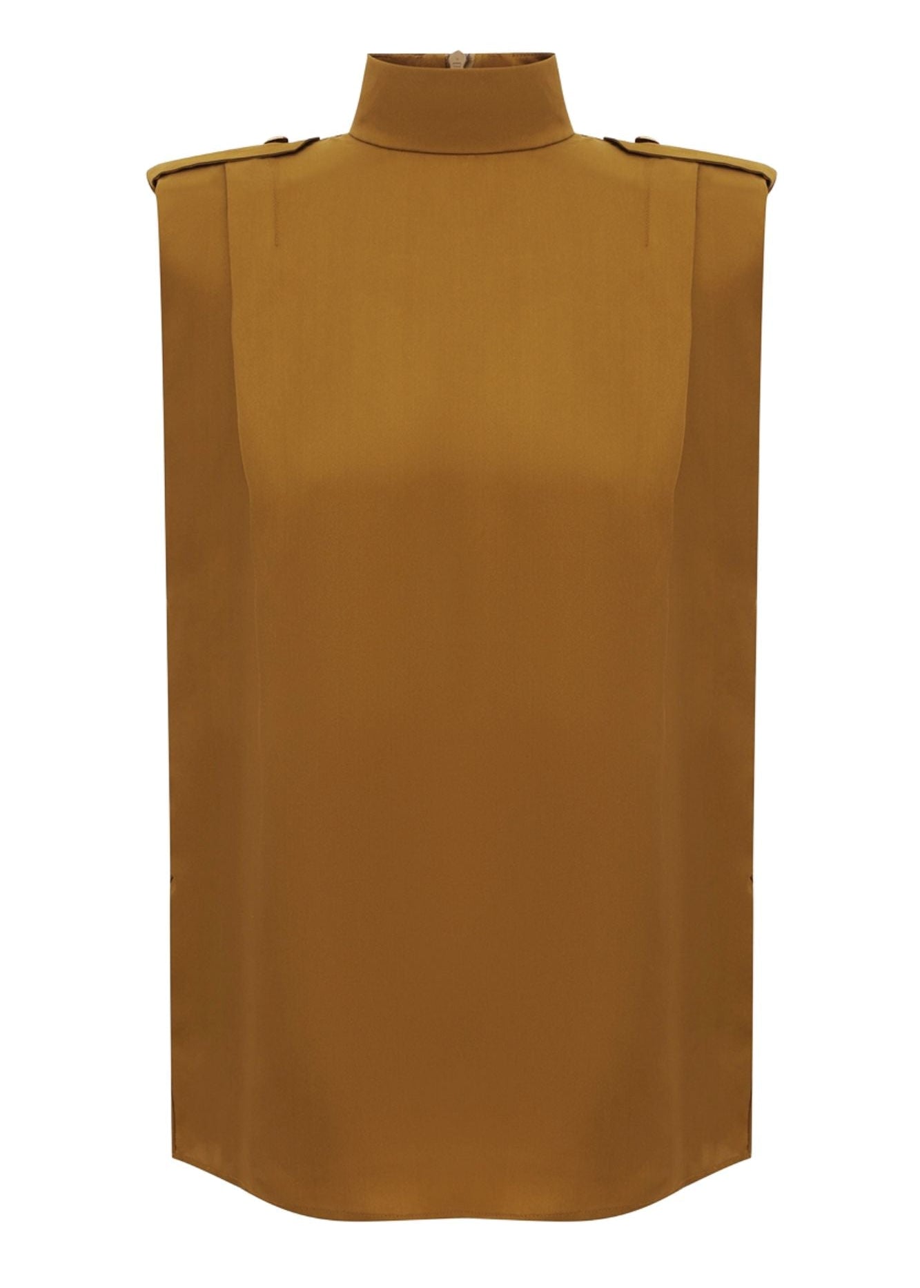 Zimmermann Sleeveless Tuck Shirt - Vermillion
