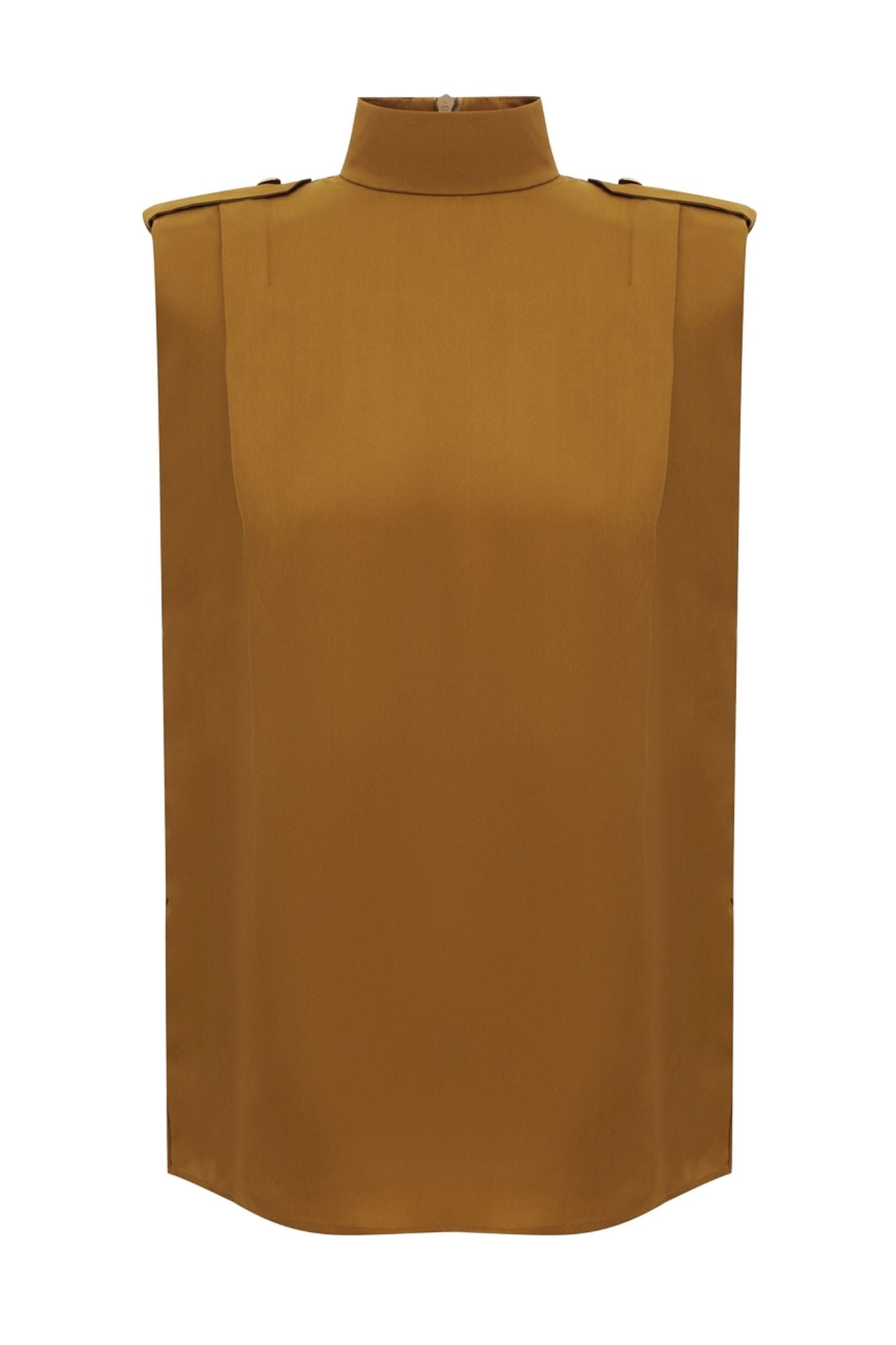 Zimmermann Sleeveless Tuck Shirt - Vermillion