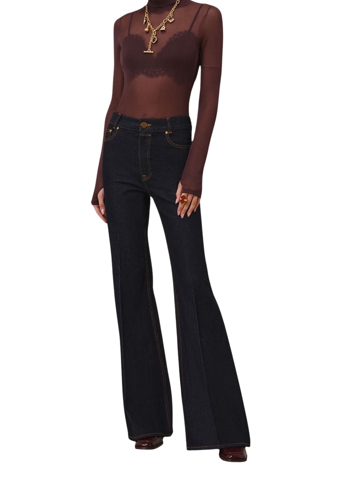 Zimmermann Slim Flare Jean - Vermillion