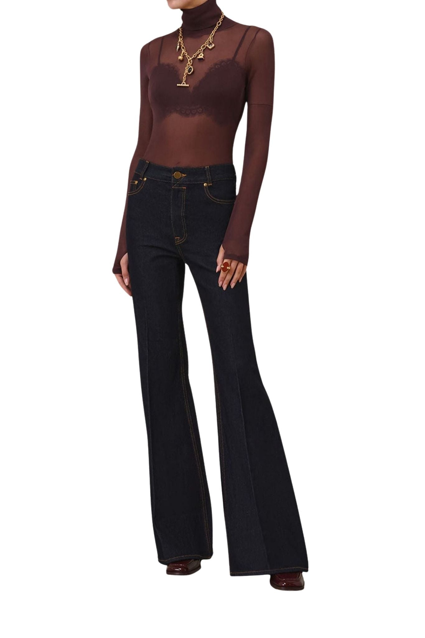 Zimmermann Slim Flare Jean - Vermillion