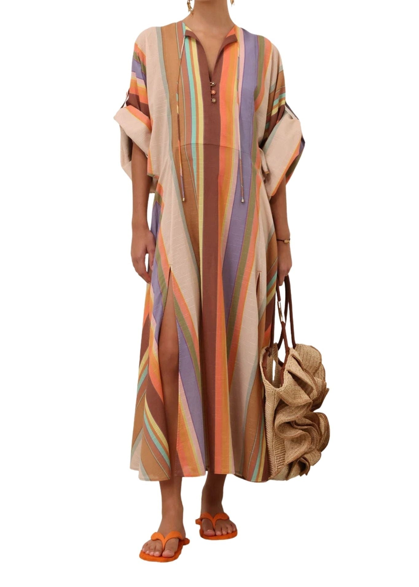 Zimmermann Solstice Tunic Midi Dress - Vermillion