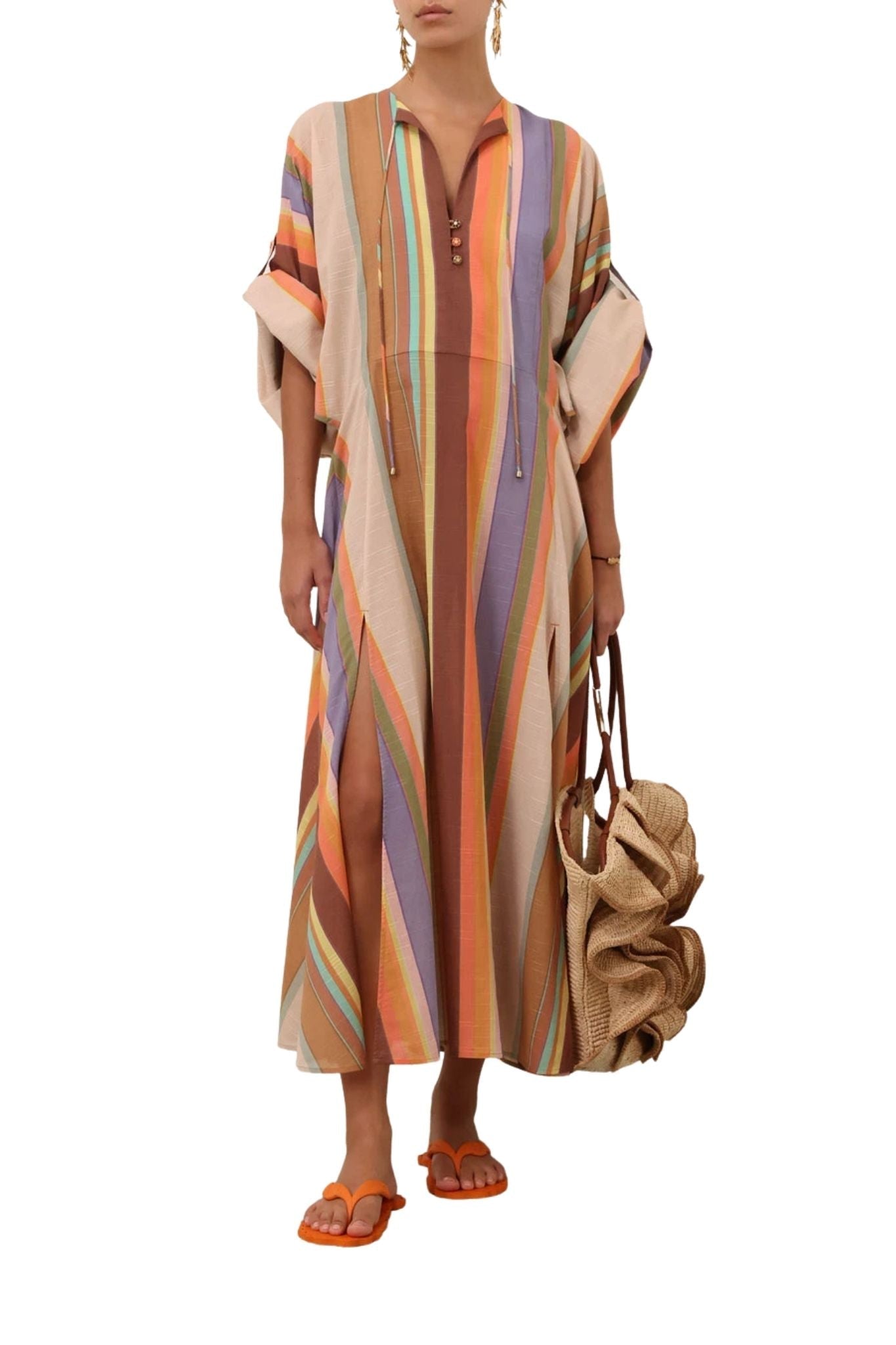 Zimmermann Solstice Tunic Midi Dress - Vermillion