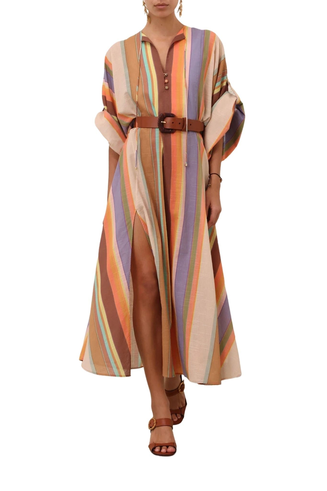 Zimmermann Solstice Tunic Midi Dress - Vermillion