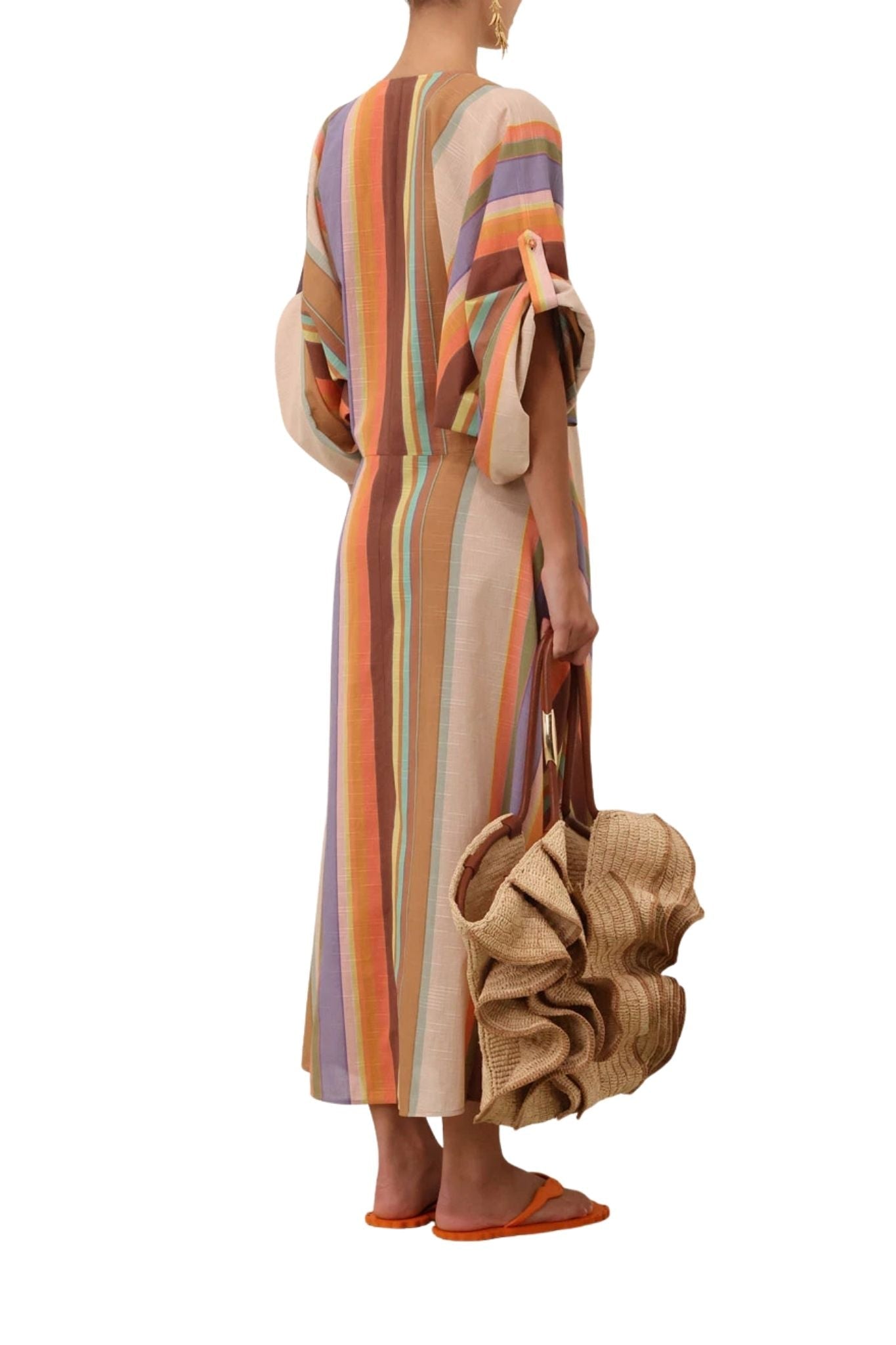 Zimmermann Solstice Tunic Midi Dress - Vermillion