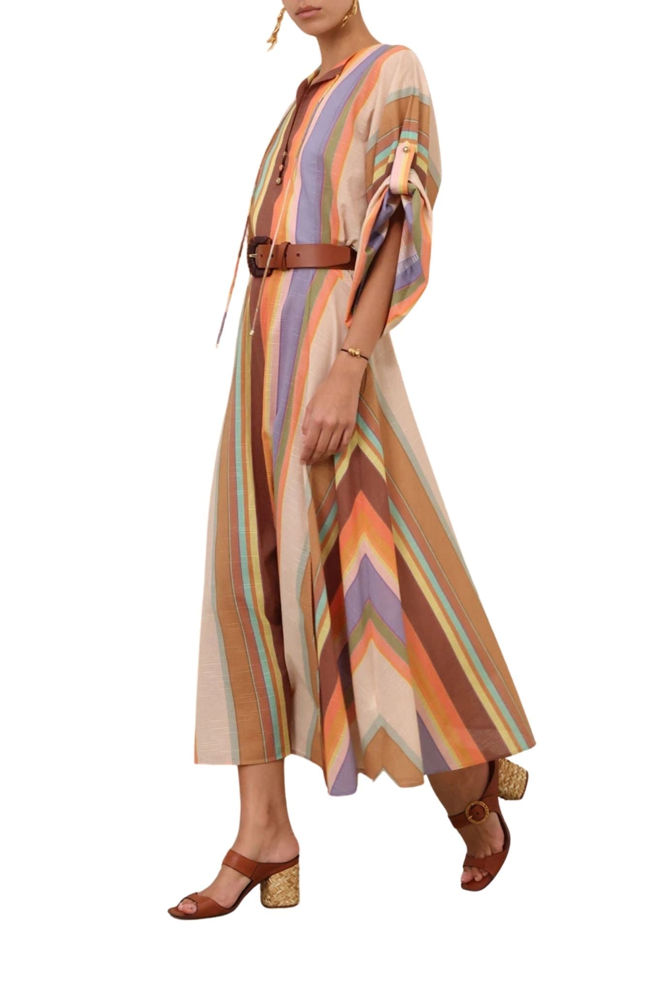 Zimmermann Solstice Tunic Midi Dress - Vermillion