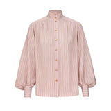 Zimmermann Stripe Billow Blouse - Vermillion