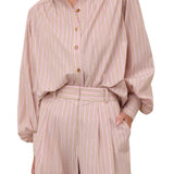 Zimmermann Stripe Billow Blouse - Vermillion