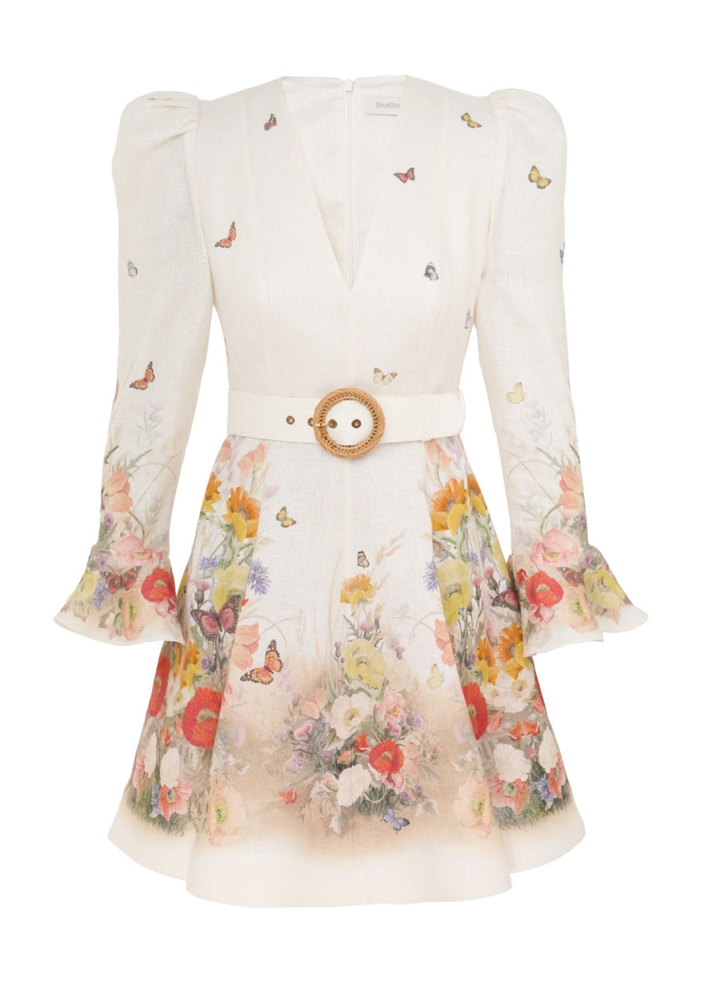 Zimmermann Tranquility Mini Dress - Vermillion