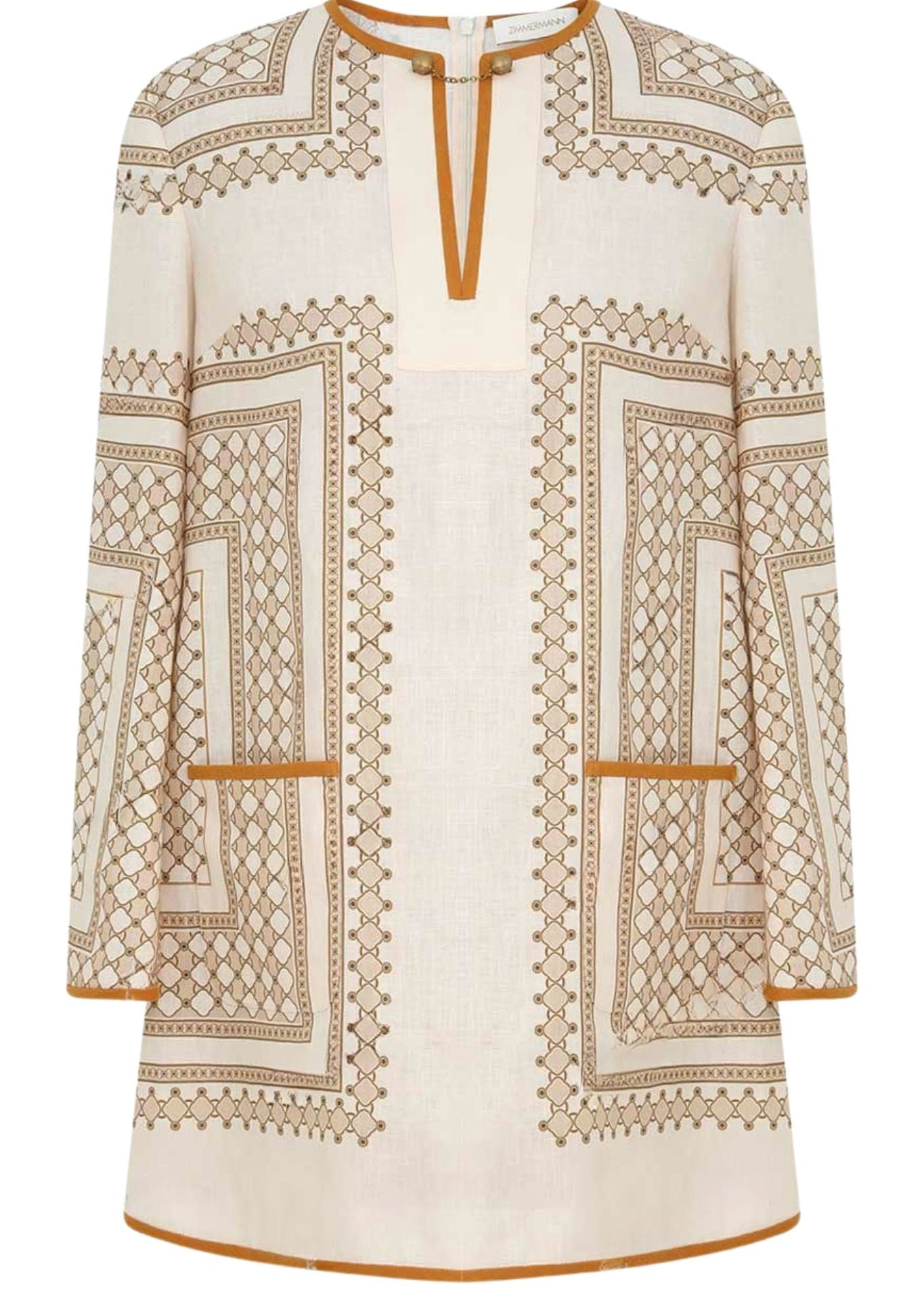 Zimmermann Tunic Mini Dress - Vermillion