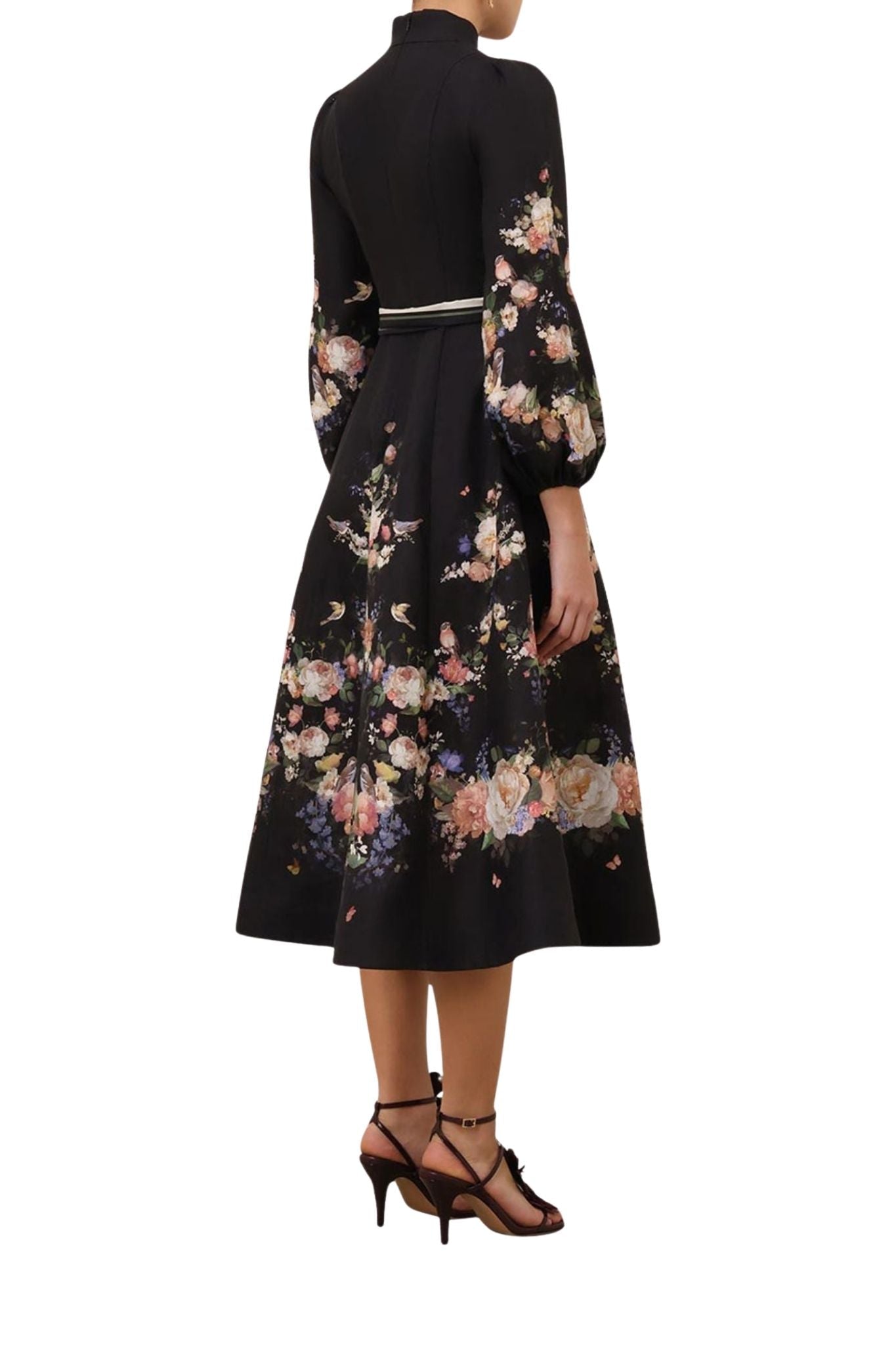 Zimmermann Valiant Button Midi Dress - Vermillion